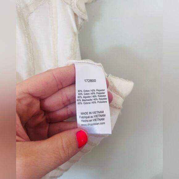 Nolan | anthropologie | cream flutter sleeve textured top - Picture 4 of 6